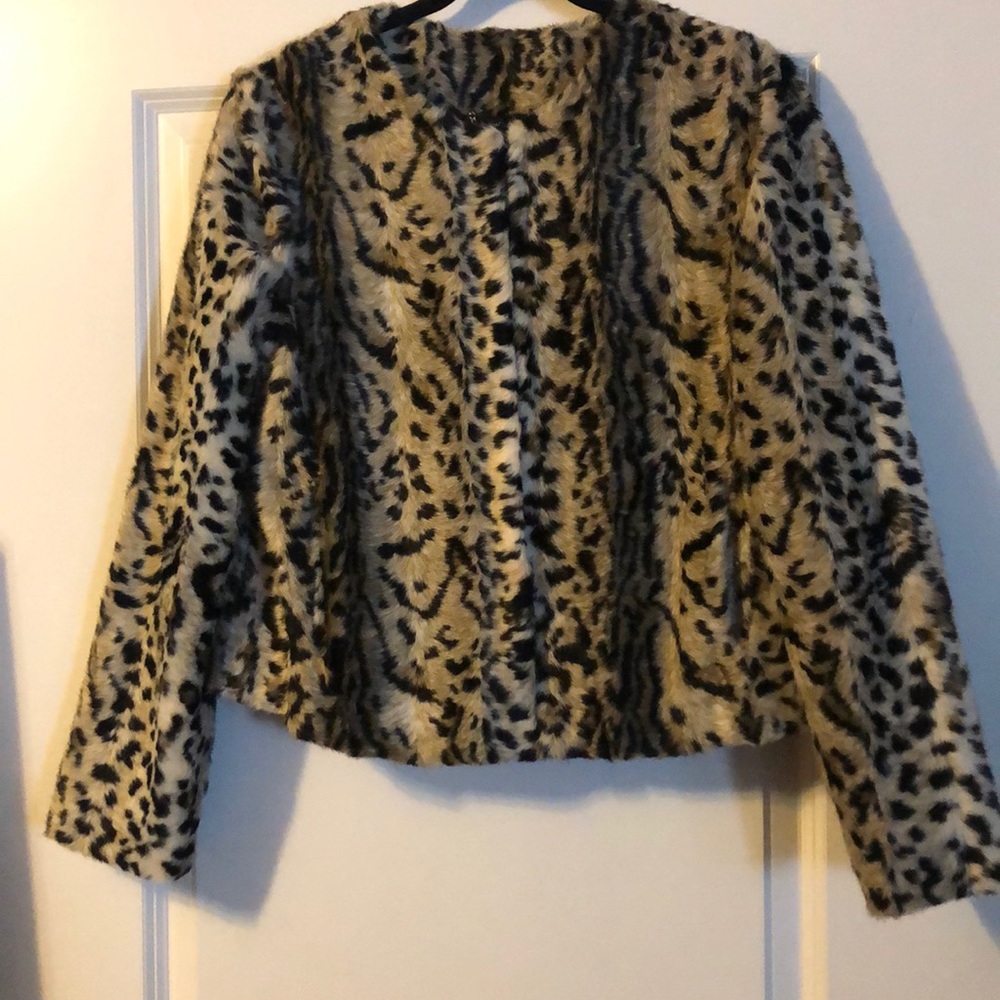 Faux leopard jacket